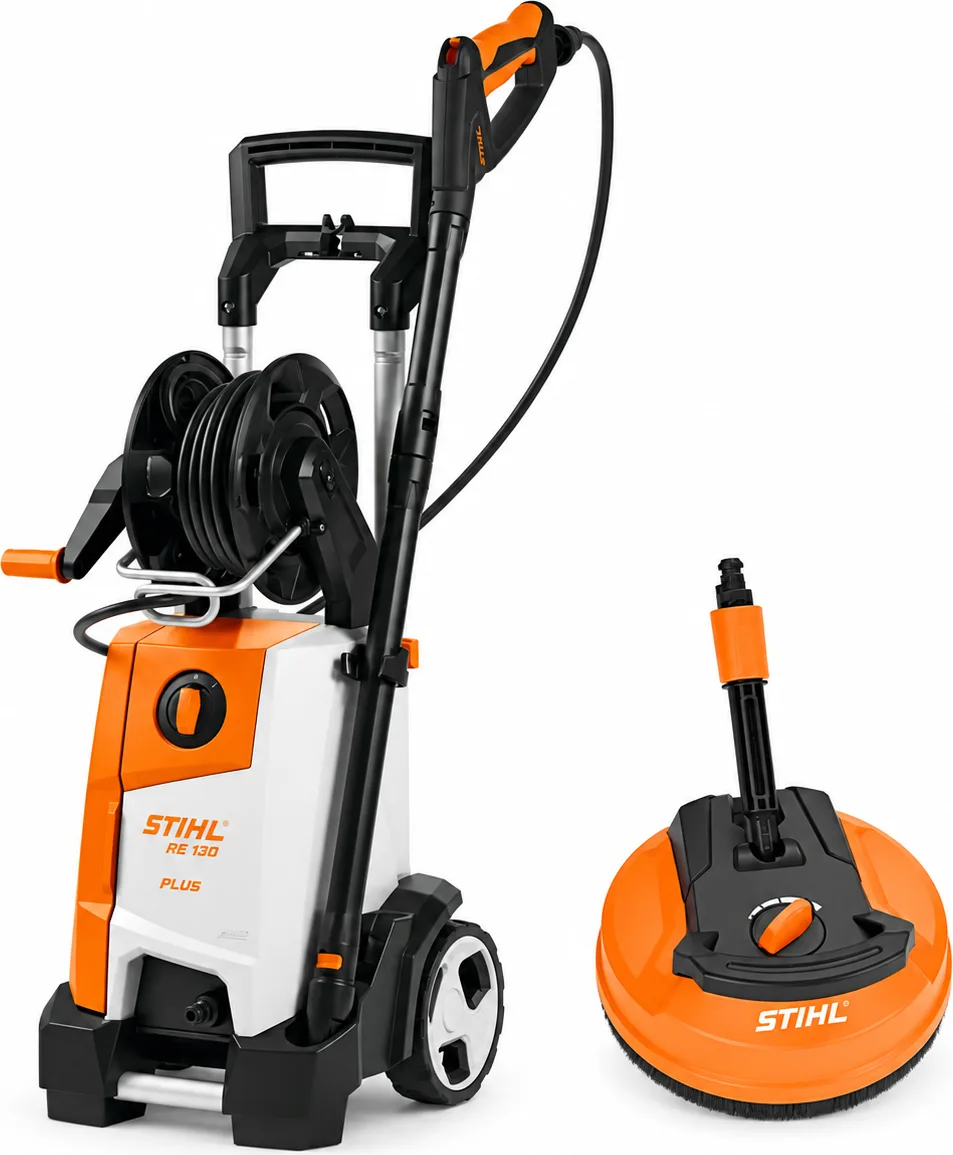 Survepesur RE 130 PLUS + Pinnapuhasti STIHL RA 90 BAJONET